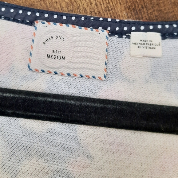 Anthropologie Floral Scalloped Peplum Top - Picture 7 of 8